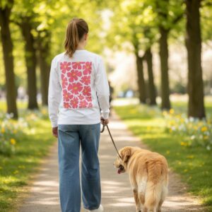 CAMISETA FLORES GRANDES BACK - BLANCA