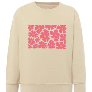 SUDADERA FLORES GRANDES - CREMA